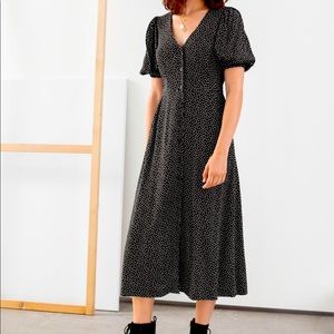 & Other Stories Floral Button midi Dress